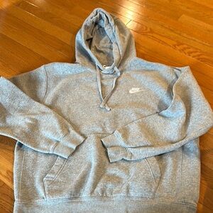 Nike Gray Heather Sweatshirt with Built-in Hood